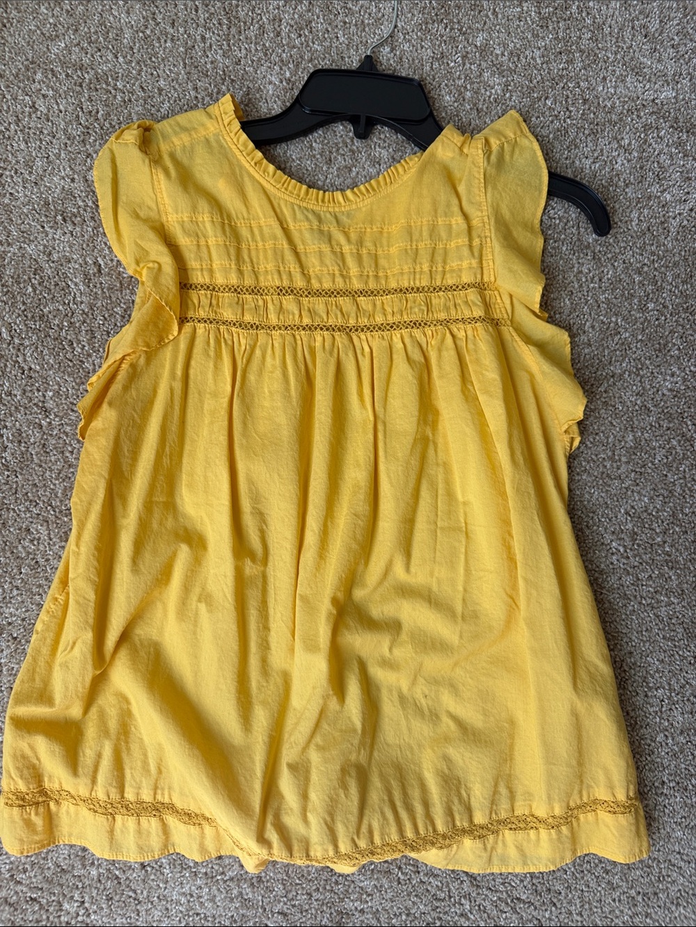 Old Navy Yellow Flutter-Sleeve Top